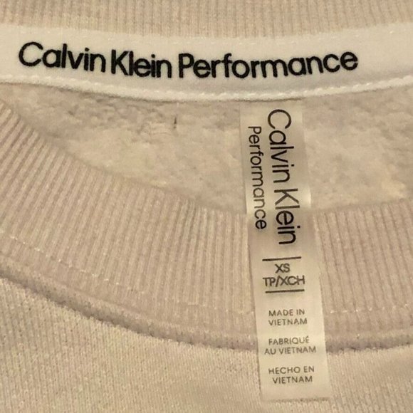 Calvin Klein Performance Womens Crewneck Sweatshirt Tan Size XS - Picture 4 of 4